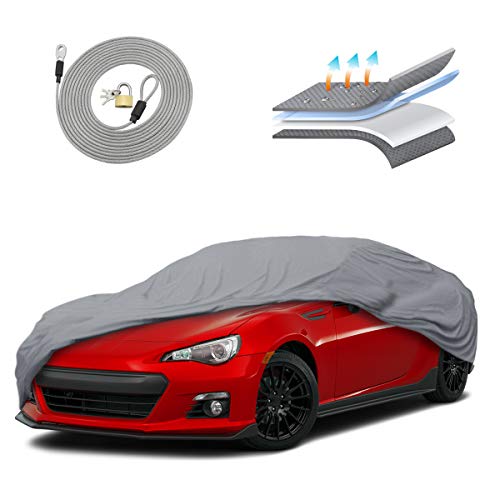 Image of MotorTrend Custom Fit Car Cover for Toyota 86 Subaru BRZ Scion FRS, All-Weather Protection for Cars Trucks & SUVs UV Resistant Waterproof Scratch-Resistant Vehicle Cover for Outdoor Indoor