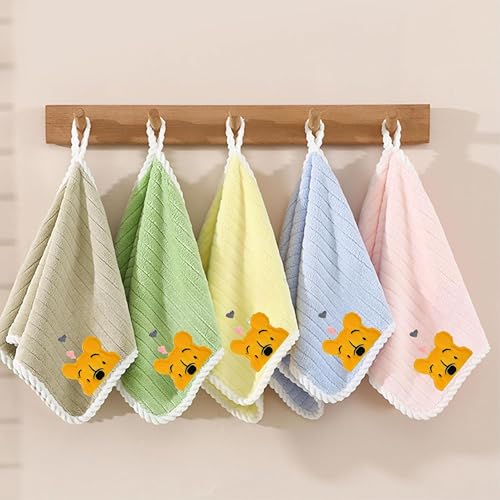 Image of DIVYAM Kids Bath Towel - 425 GSM Soft Microfiber Towel for Newborns, Toddlers & Kids - Lightweight & Absorbent - Bear Design - Multicolor - 120 x 60 CM - Travel Friendly - Set of 1