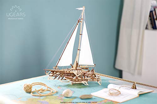 UGEARS-3D-puzzel-Trimaran-Merihobus-schip-zeilboot-houten-puzzel-modelbouwset-denkspel-DIY-puzzel-educatief-speelgoed-milieuvriendelijke-houten-modelbouwset-voor-volwassenen-en-kinderen