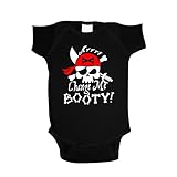 Change Me Booty Pirate Baby One Piece NB Black