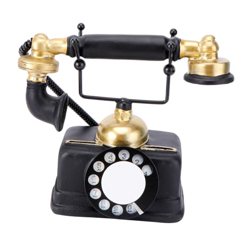 Téléphone décoratif rétro vintage en résine BESPORTBLE pour ornement de salon et bureau