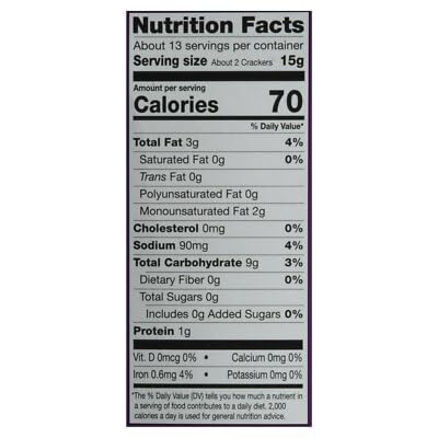 Miltons Olive Oil Salt Crackers 6.8 oz (Pack of 8)