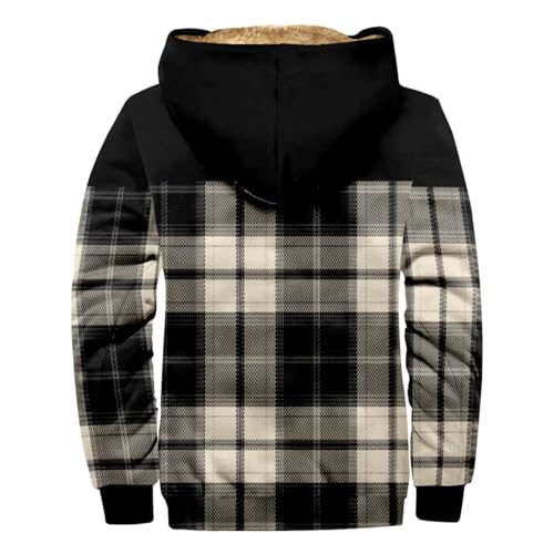 Mens Winter Coats Zip Up Sherpa Fleece Lined Big and Tall Thicken Vintage Hunting Warm Plush Long Sleeve Streetwear3