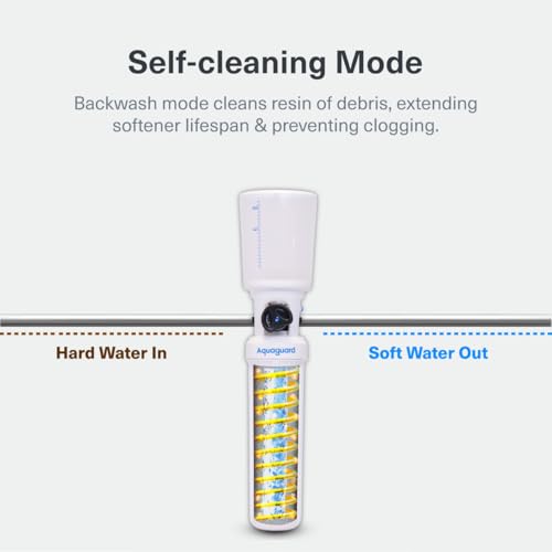 Image of Aquaguard AWS I-600 Water Softener | Protects Skin, Hair & Geysers from Hard Water | Advanced Ionic Transfer Tech | Ideal for Bathrooms & Apartments Use|Manual Recharge|Non-Electric|Wall Mounted