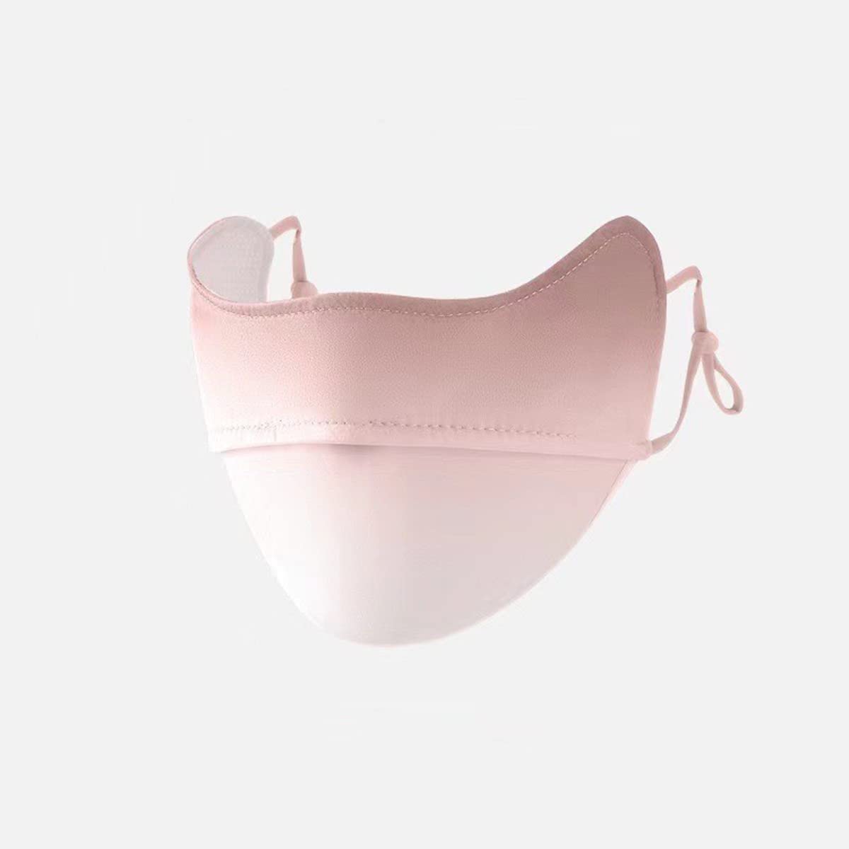VKSG UV Face Shield, Face Mask for Sun Protection Washable Reusable Exercise Ice Silk soft Breathable Sports Face Coverings (Smoke pink Gradient)