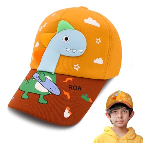Image of VRITRAZ Unisex Kids Baseball Cap | Soft Cotton Adjustable Sun Hat for Boys & Girls | Casual Outdoor Summer Wear (4-12 Year)