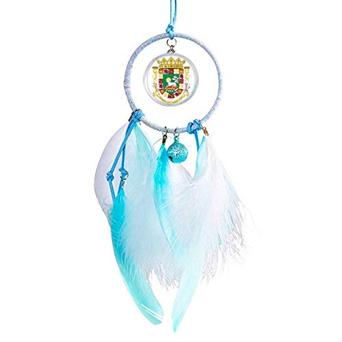 DIYthinker Puerto Rico National Emblem Dream Catcher Wind Chime Car Hanging Pendant