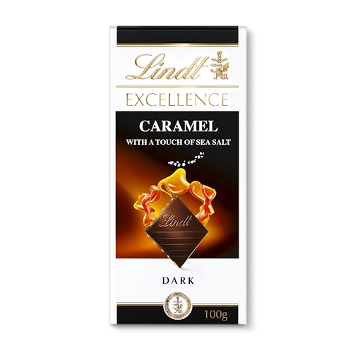 Lindt Tavoletta EXCELLENCE Caramello Salato, Tavoletta di Cioccolato Fondente Lindt