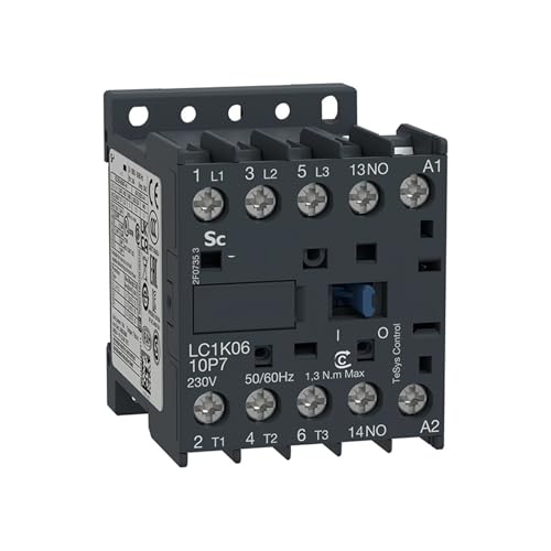 Contacteur TeSys K LP1K0901BD tripolaire ultra-compact 9A avec contact auxiliaire 1 NC