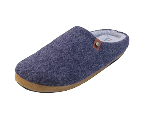 Dunlop Zapatillas Mule de fieltro para hombre Azul 45 EU