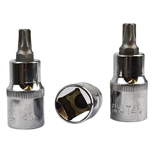 AB Tools-US Pro T45 Torx/Star Male Bit Sockets 1/2" Drive 3pc BERGEN AT763
