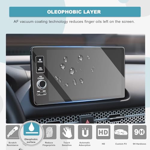 Image of CDEFG for 2025 2026 Acura ADX Screen Protector 9-Inch, Tempered Glass for 2025 2026 Acura ADX Accessories, 9H Hardness 9 inch Touchscreen Screen Cover HD (for 3-Button Knobs)
