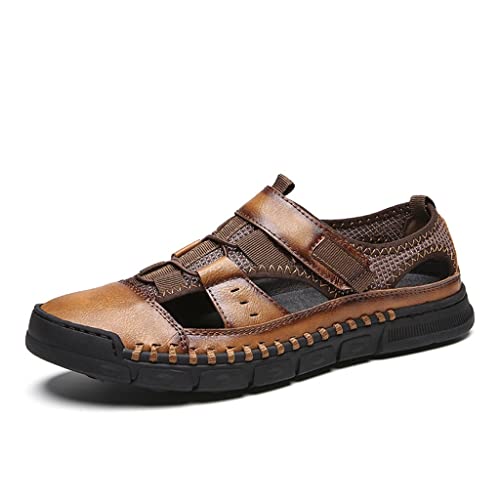 Leather Men's Sandals Classic Men Casual Shoes Slip-On Beach Men Shoes Outdoor Sandals