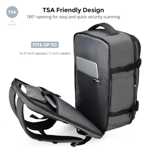 Image of Swissdigital Design Travel Backpack 43l with USB Charging Port Laptop Backpack,TSA Friendly Flight Approved Carry-on Luggage Hand,Business Rucksack Fits 17 Inch Laptop Grey | SD1748-02