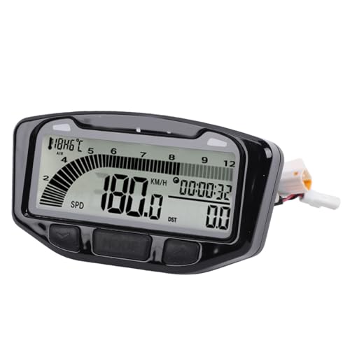 Velocímetro retroiluminado LCD con tacómetro digital y odómetro con temporizador para conductores