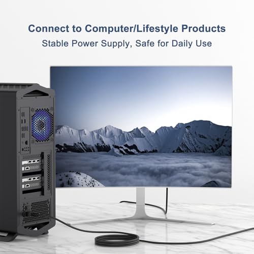 1.5M/5FT UK Plug 13A 250v Power Cable 3 Prong Power Cord for Ps3 Computers,TVs,Monitors,LG LED LCD Smart 1080p HDTV,Samsung,Acer,Epson Printer AC Cable,IECC13 to BS1363 3 Foot Kettle Lead Cord - Image 6