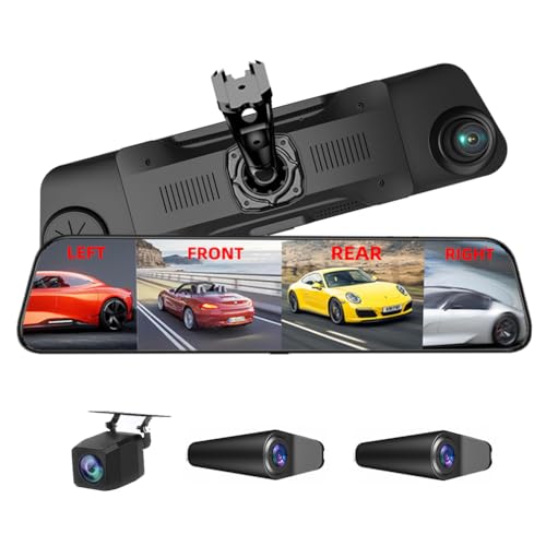Amazon.co.jp: 4チャンネル車載ドライブレコーダー、360°パノラマ監視