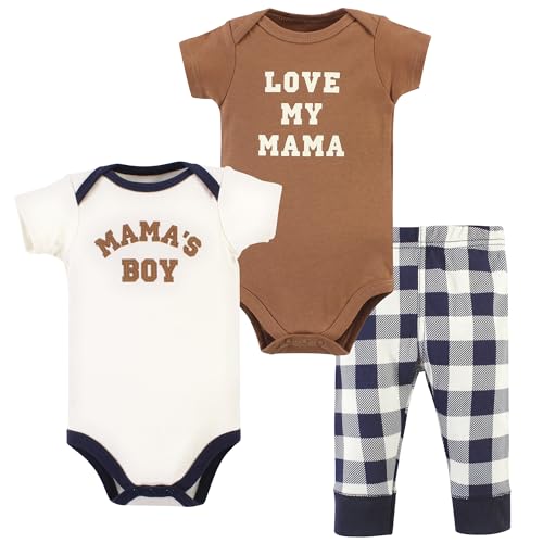 Image of Hudson Baby Unisex Cotton Bodysuit and Pant Set