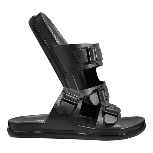 Image of BRUTON Stylish Men's Sandals | Comfortable, Lightweight & Anti-Skid | PU Material Casual Footwear for Office & Daily Use