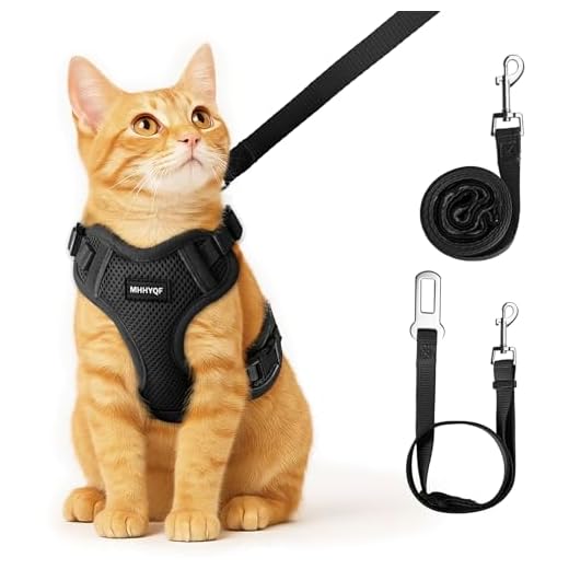 Cat Harness and Leash Set, Adjustable Cat Vest Harnesses