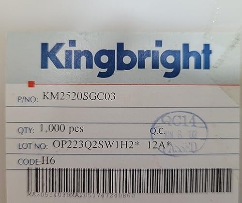 (10 PC) KM2520SGC03 KINGBRIGHT LED Uni-Color Green 2-Pin SMD T/R