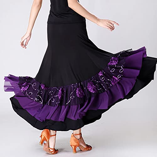 AMLESO Fantasia feminina para dança do ventre – saias para dança do ventre, saia longa de dança comp