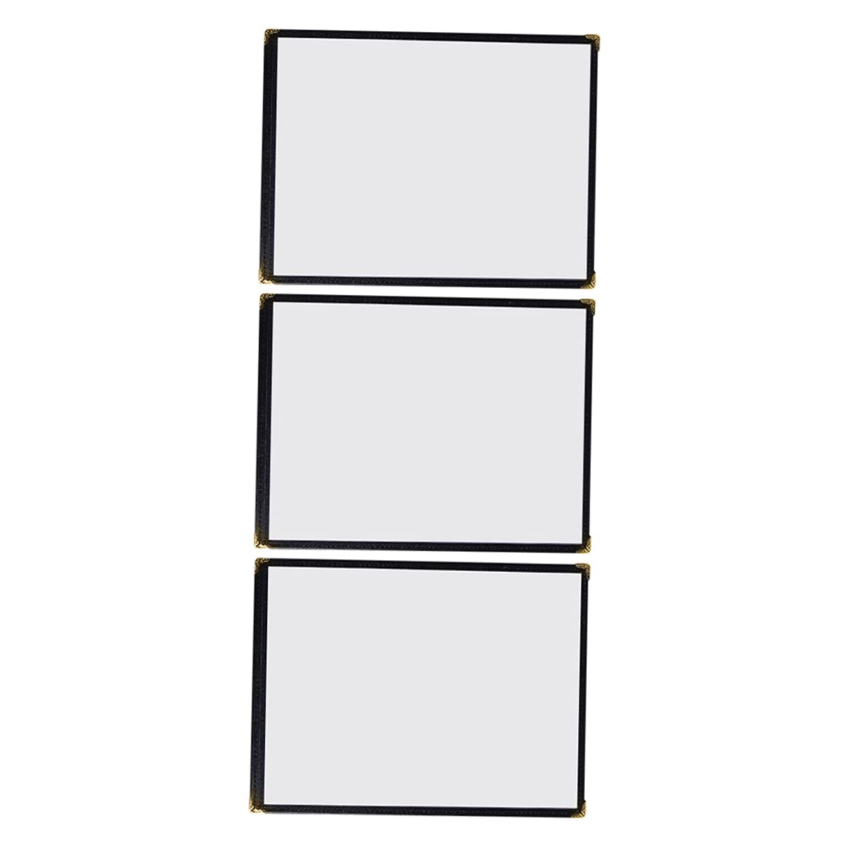 Cabilock A4 Size PVC Menu Holder Protective Cover Restaurant Recipe Protector Metal Edging DIY Menu Making Wide Application