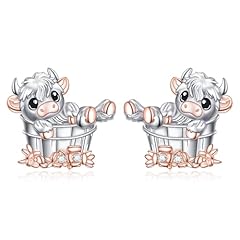 White-Bucket Highland Cow