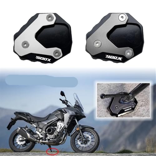Rallonge plaque support moto CB500X évite la chute sur sol meuble