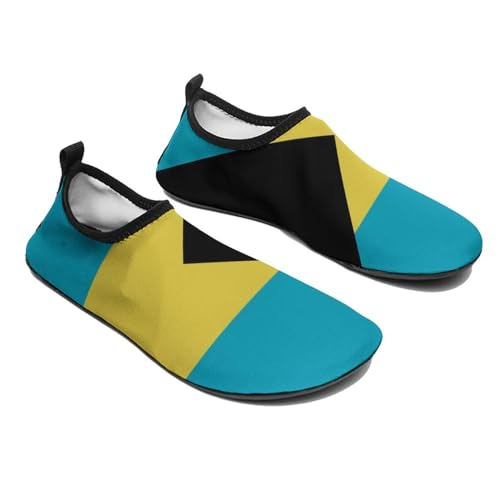 Bahamas Flag Water Shoes for Women Men Quick-Dry Aqua Socks Swim Beach Barefoot Yoga Surf Pool Camping