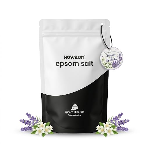 Epsom Salt for Bath & Foot Soak | Jasmine & Lavender Fragrance | Magnesium Sulphate Bath Salt for Relaxation, Foot Pain Relief & Pedicure | Natural Bath Salt for Men & Women | Spa, Muscle Relaxation & Foot Care – 400g-image-18