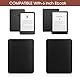 HoYiXi Hülle für 6 Zoll Kindle/Kobo/Voyaga/Lenovo/Pocketbook/Sony/Tolino E-Book E-Reader Leichte Leder Schutzhülle Tasche für für 6 Zoll E-Book, Schwarz