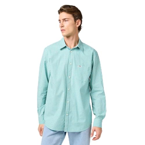 Wrangler Camiseta para Hombre, Gris Claro, S