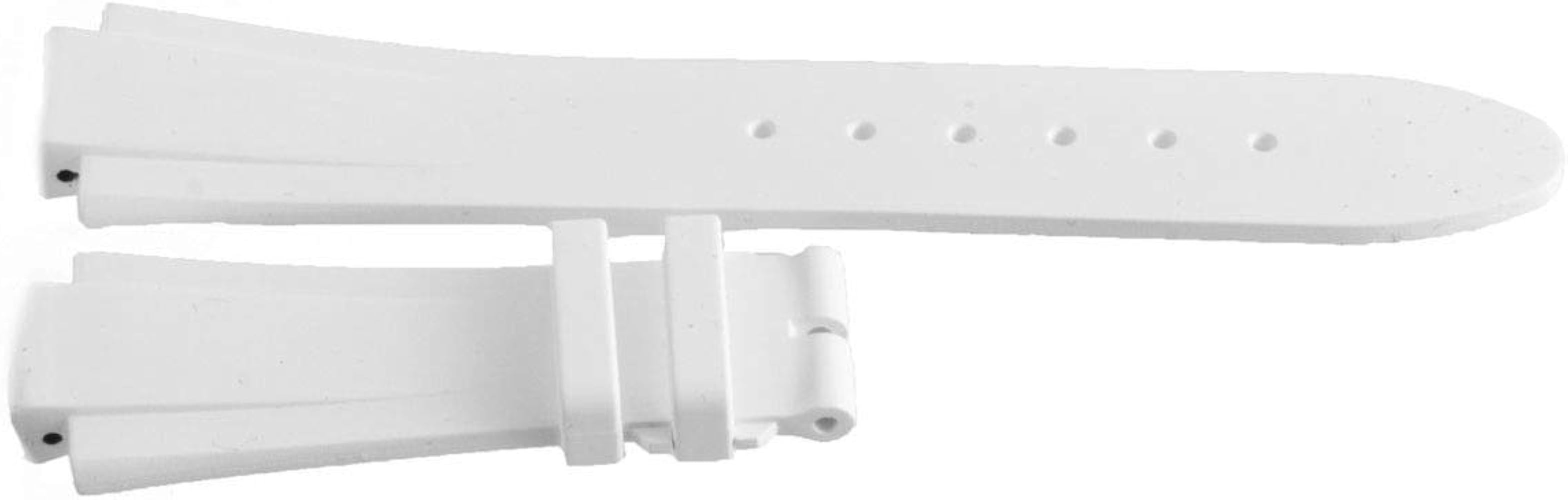 Amazon.co.jp: Girard Perregaux 11mm ホワイトラバーウォッチバンド