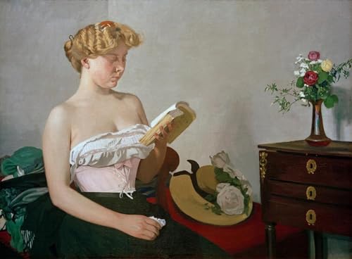 Lecture de Félix Vallotton affiche murale pour sublimer un salon aux murs vides 60x90