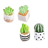 Décoration de pot de fleurs succulentes : ce mini bonsaï cactus artificiel est facile d'entretien et de nettoyage, vous offrant un confort optimal. cactus avec fleurs décoratives