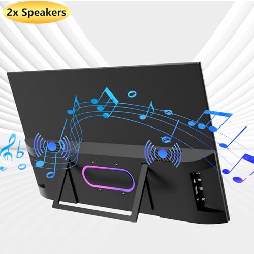 Image of Prechen 27 Inch 2K QHD 100Hz Touchscreen Monitor 10 Point Multi Touch IPS Portable Display, 2560x1440 USB-C HDMI Laptop Monitor with Adjustable Stand & Speakers