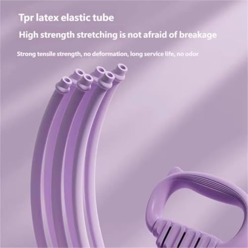 Image of RK Prime Figure-4 Pull Reducer Resistance Band | 4-Tube TPR Latex | Yoga, Stretching & Full Body Toning | Back, Arms, Abs, Legs | Physical Therapy Safe | Beginners & Women | for Gym Exerciser