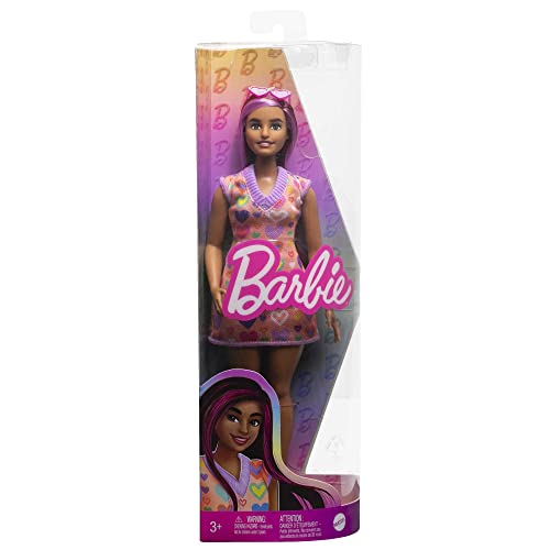 Barbie Fashionistas Muñeca con cabello rosa y accesorios miniatura 6