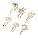 TOYANDONA Lot De 6 Pinces-nez De u Sans Piercing, Anneaux De Nez Bohèmes Pour Femmes, Fau...