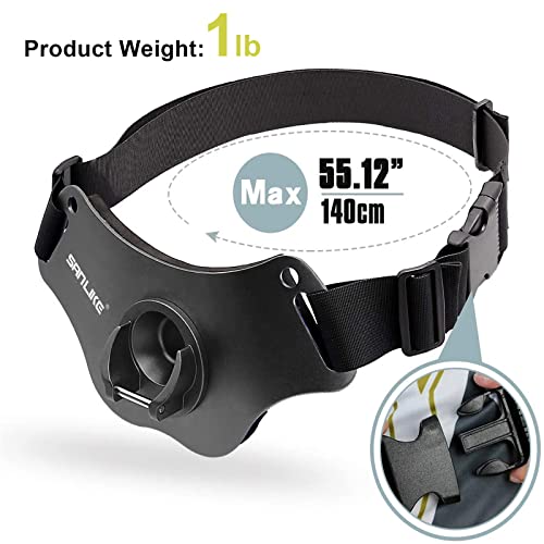 SAN LIKE Fishing Belt Rod Holder Aluminum Fighting Belt - Adjustable Aluminum Waist Fighting Belt rod belt Stand-up Offshore Gimbal Padded (Black)