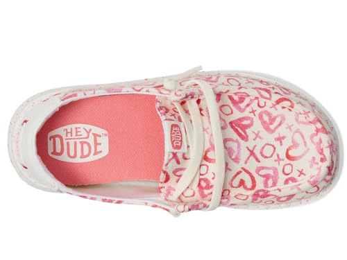 Hey Dude Girl's Wendy Watercolor Hearts (Little Big Kid) Loafer2