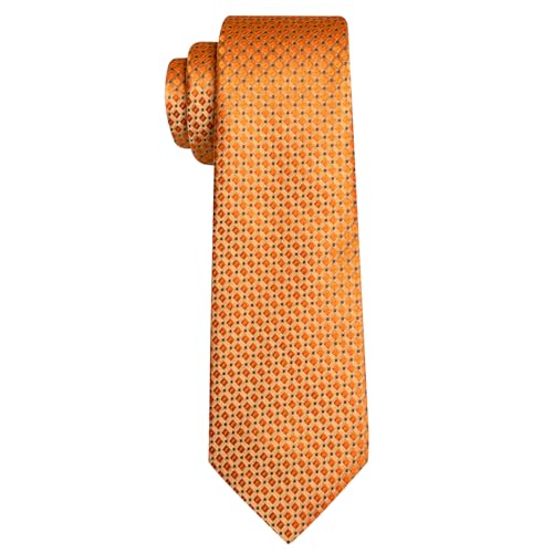 Image of YOHOWA Men Plaid /Striped Ties Set Silk Business Wedding Formal Fashion Necktie and Pocket Square Cufflinks Set