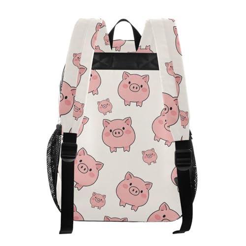 Women Clear Backpack Cute Cute Cartoon Pink Pigs Beige Kids Backpack Boys Girls Approved Shoulder Bag3