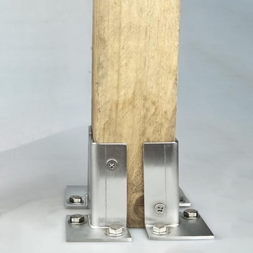 Soporte para poste ajustable 4 Pcs para pérgolas y barandas de hormigón 6