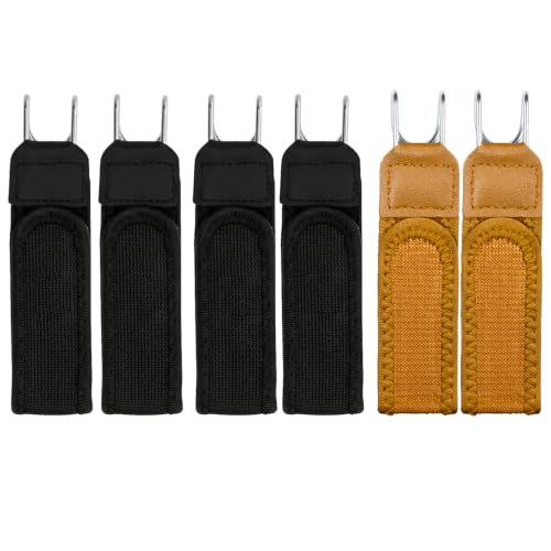 Lot de 6 ceintures sans boucle pour homme et femme - Ceinture élastique de rechange avec crochet en métal et fermeture - Ceinture invisible sans boucle pour jeans, extérieur, combinaison noir marron