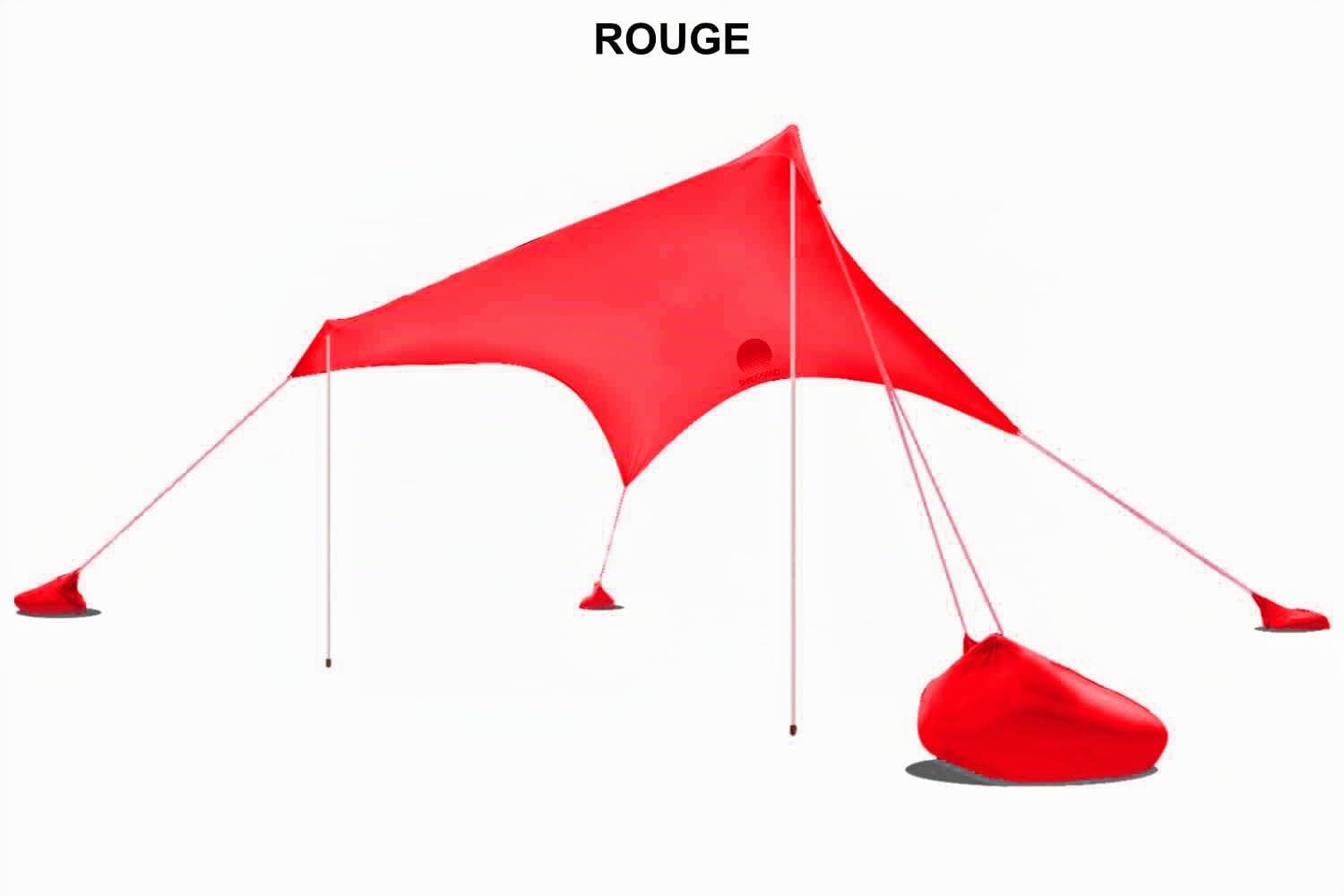 Grande Tente de Plage XXL Familiale Anti UV UPF 50+ - Abri Parasol Camping 5 Personnes, Installation 2min, Compact Voyage - 6 Couleurs - SHADYSAND