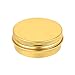 LIYAR Aluminum Metal Tins 1 Ounce 48 Pack Round Tin Containers Storage Tins Metal Jars Empty Lip Balm Container Small Containers with lids,Gold