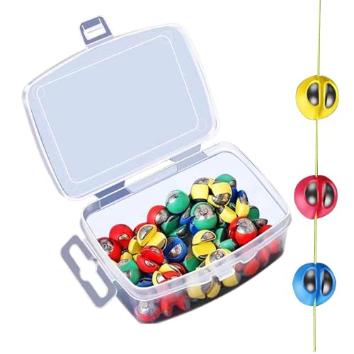 Tewzafiya Pesas Drop Shot, Pesas de | Plomos de de Colores para líneas de,50 plomos para bagre, Juego de plomos portátiles Drop Shot para al Aire Libre