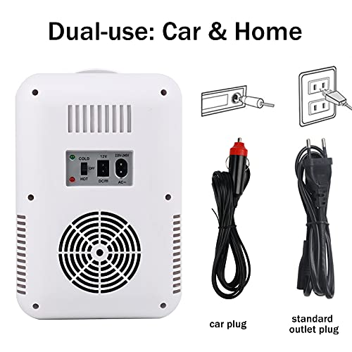 TWSOUL Make-up koelkast met led-spiegel, draagbare mini-koelkast, autokoelkast, led-make-upspiegel, cosmetica-vriezer voor slaapkamer, kantoor, auto (8 liter) - Afbeelding 7